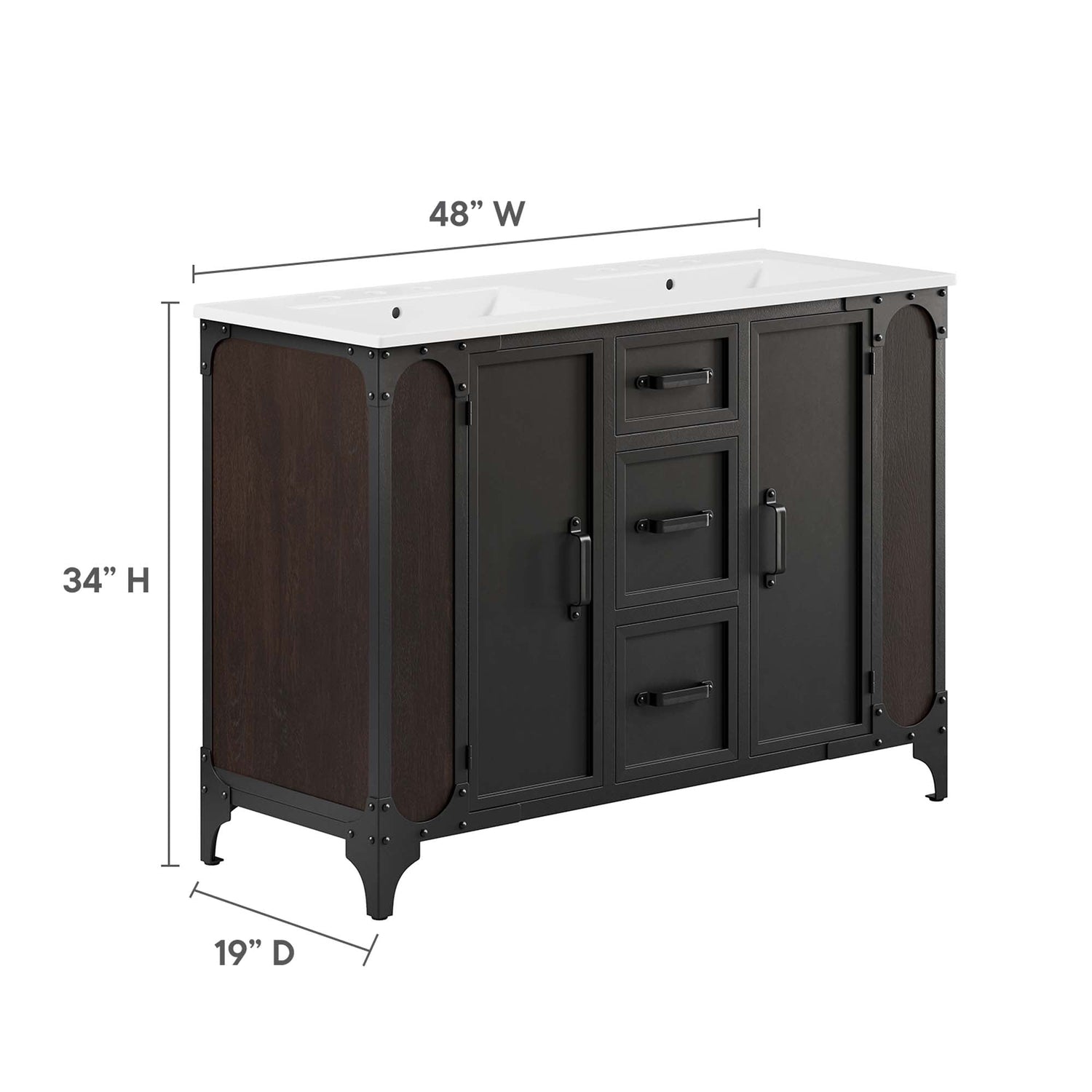 Steamforge Bathroom Cabinet Basin Not Included by Modway