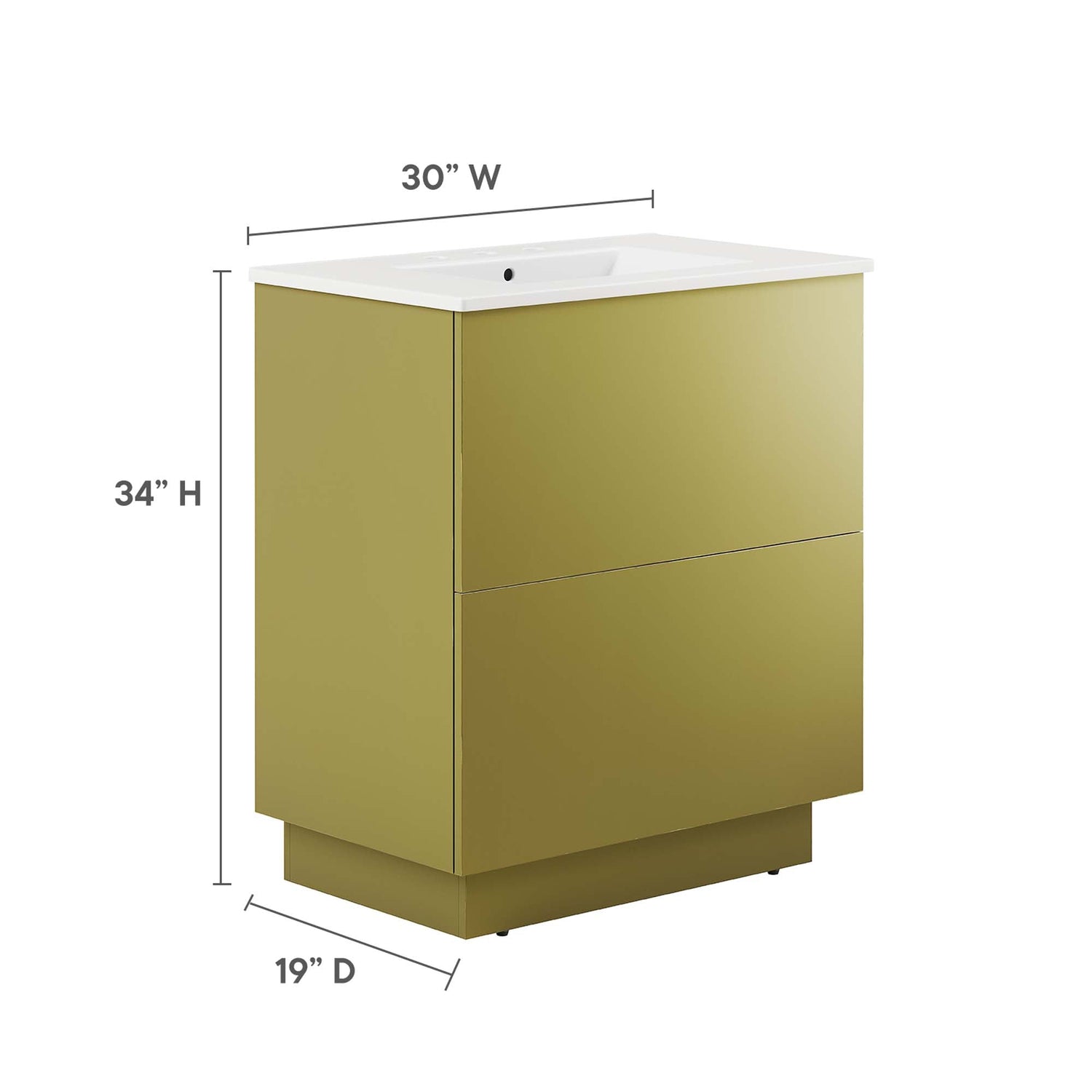 Quantum Bathroom Vanity Basin Included by Modway