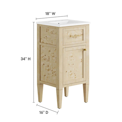 Elysian 18&quot; Wood Bathroom Vanity By HouseBean