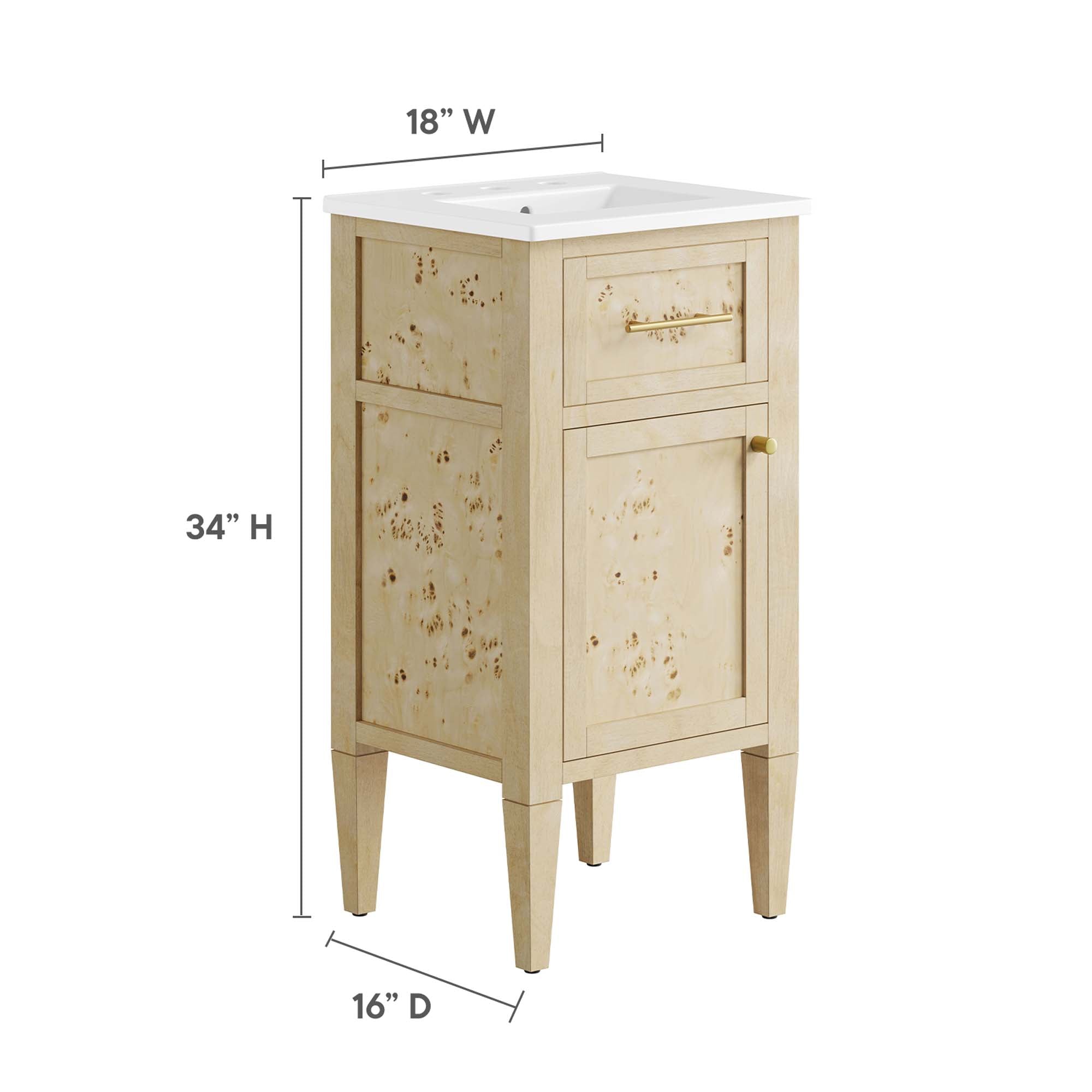 Elysian Bathroom Vanity Basin Included by Modway