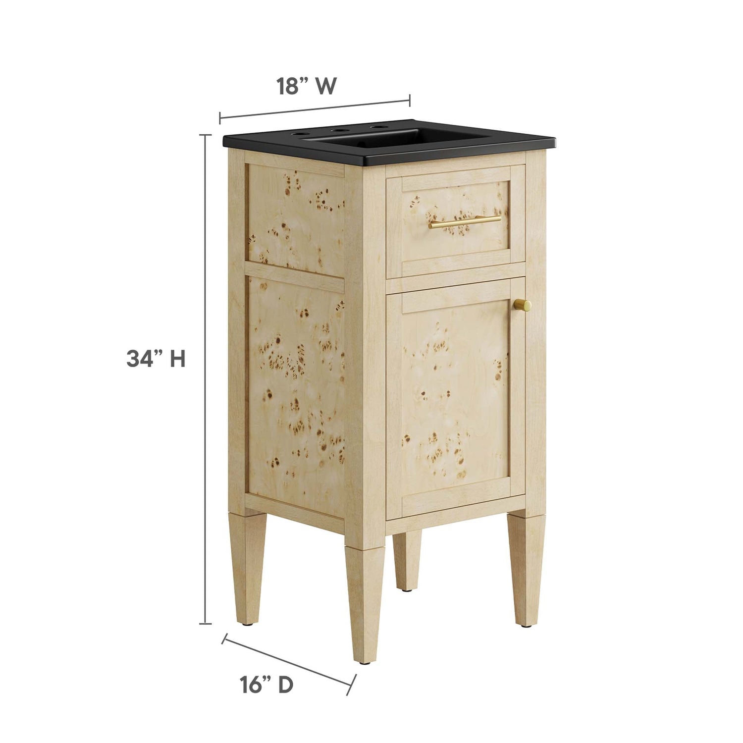 Elysian Bathroom Vanity Basin Included by Modway