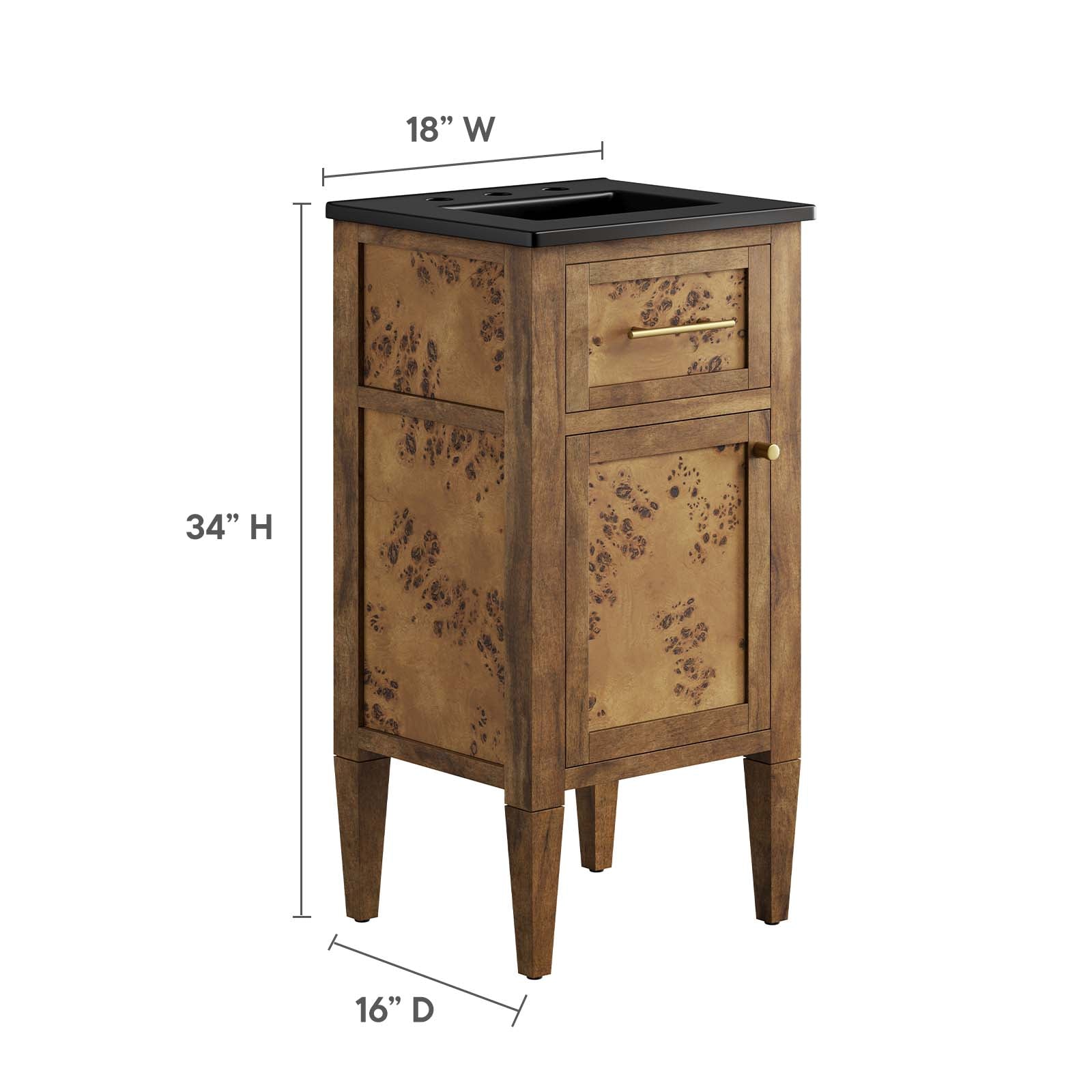 Elysian 18&quot; Wood Bathroom Vanity By HouseBean