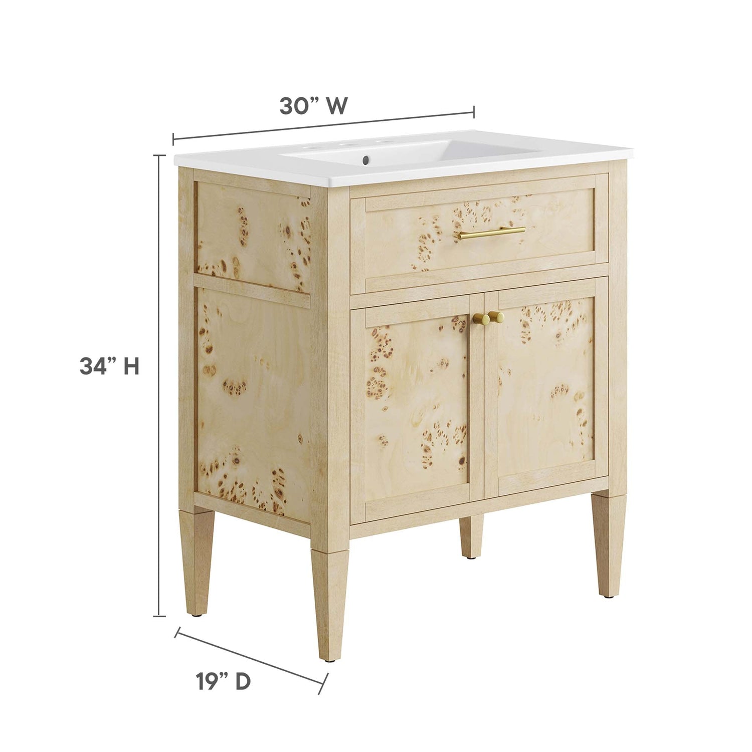 Elysian Bathroom Vanity Basin Included by Modway