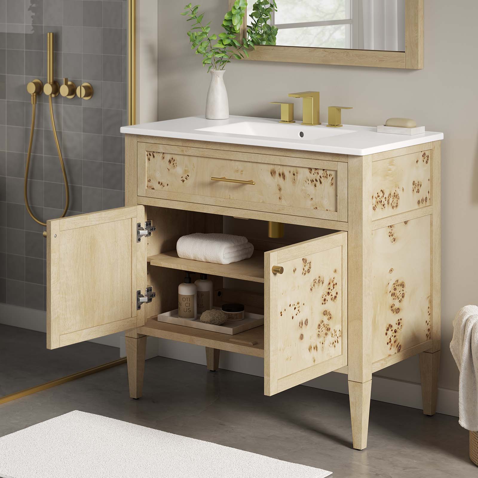 Elysian 36&quot; Wood Bathroom Vanity By HouseBean