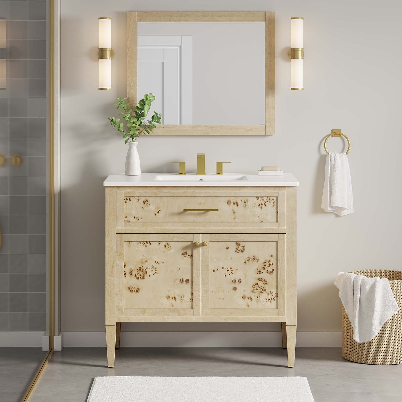 Elysian 36&quot; Wood Bathroom Vanity By HouseBean