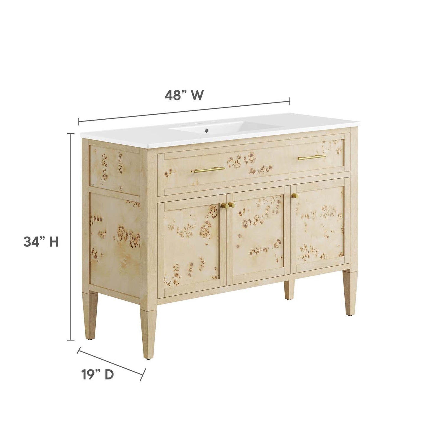 Elysian 48&quot; Single Sink Bathroom Vanity By HouseBean