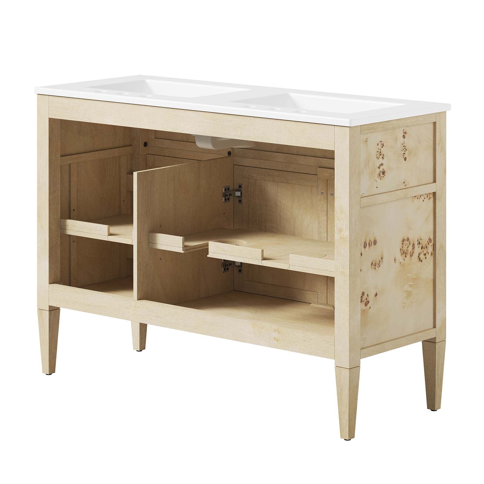 Elysian 48&quot; Wood Double Sink Bathroom Vanity By HouseBean