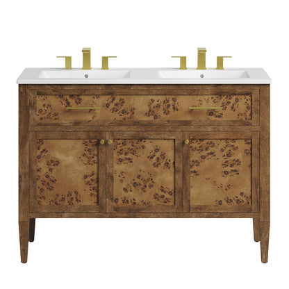 Elysian 48&quot; Wood Double Sink Bathroom Vanity By HouseBean