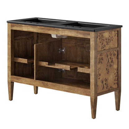 Elysian 48&quot; Wood Double Sink Bathroom Vanity By HouseBean