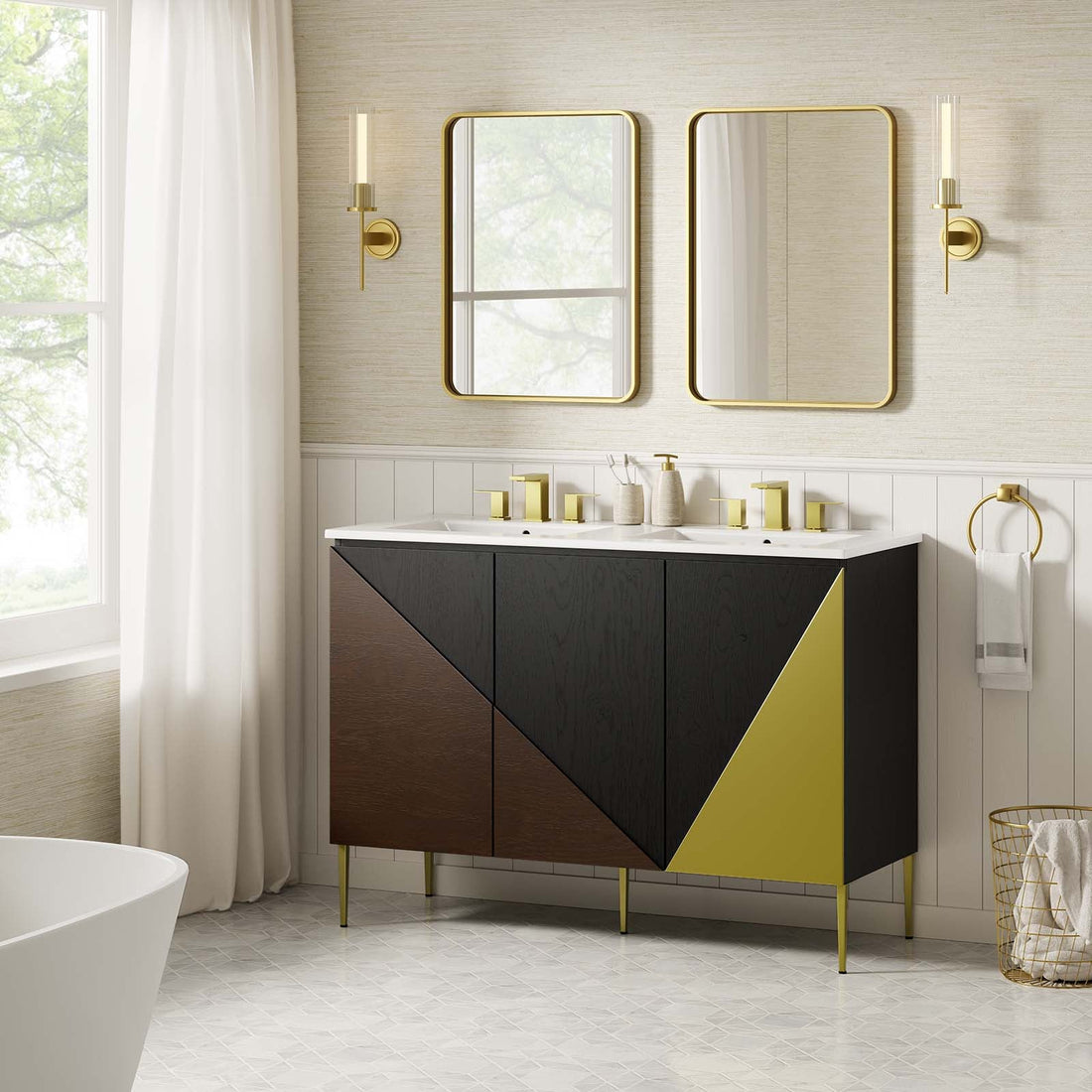 Alchemist 48&quot; Double Sink Bathroom Vanity By HouseBean