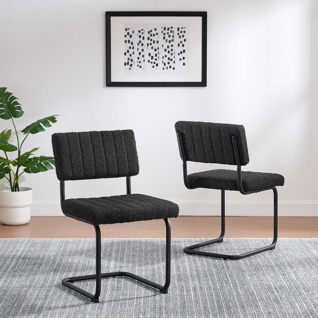 Parity Boucle Dining Side Chairs - Set of 2 by Modway