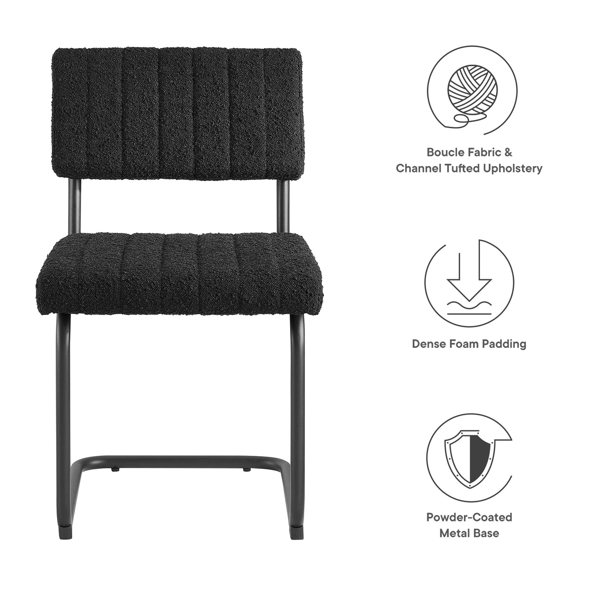 Parity Boucle Dining Side Chairs - Set of 2 by Modway