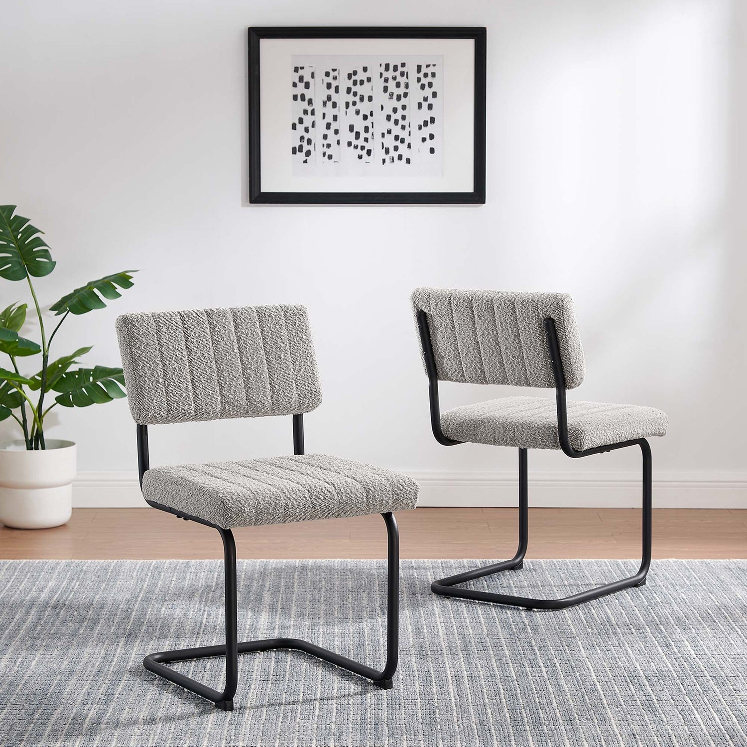 Parity Boucle Dining Side Chairs - Set of 2 by Modway