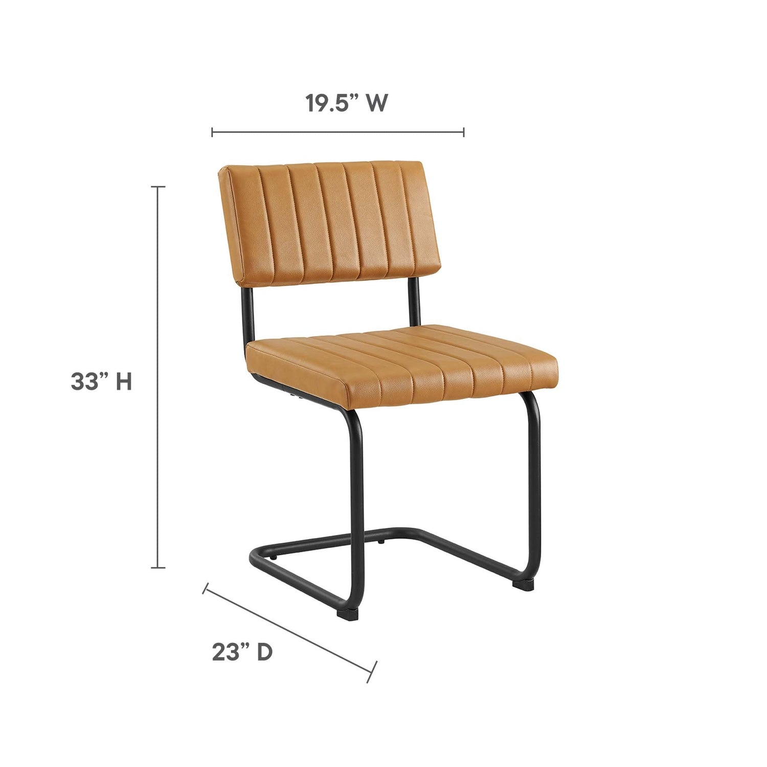 Parity Vegan Leather Dining Side Chairs - Set of 2 by Modway