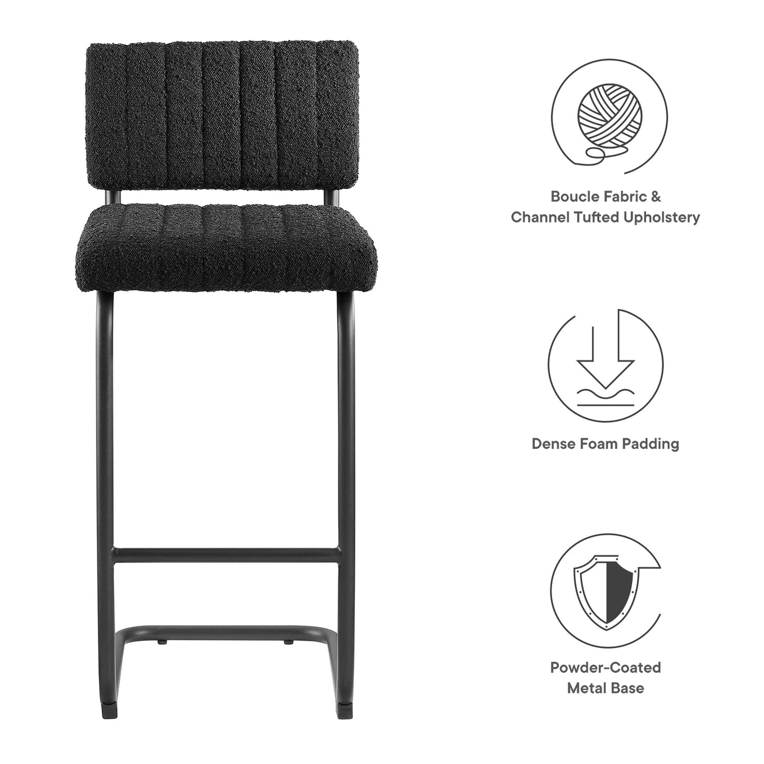 Parity Boucle Counter Stools - Set of 2 by Modway
