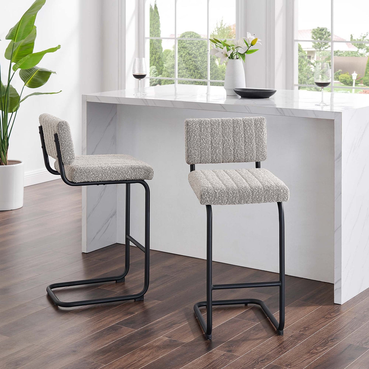 Parity Boucle Counter Stools - Set of 2 by Modway