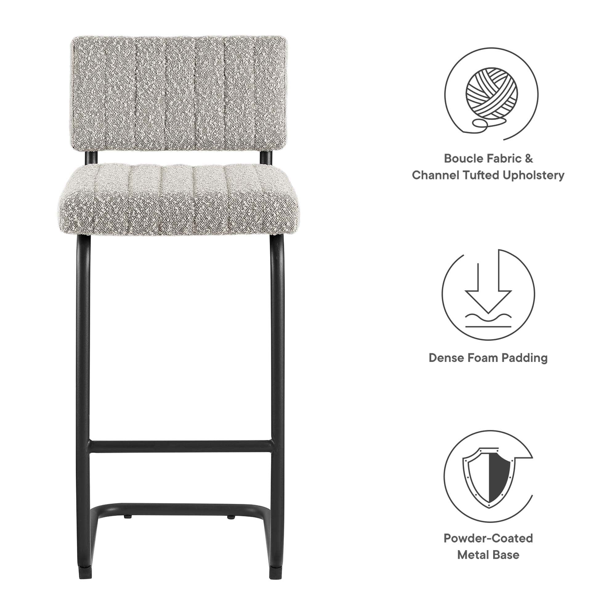 Parity Boucle Counter Stools - Set of 2 by Modway