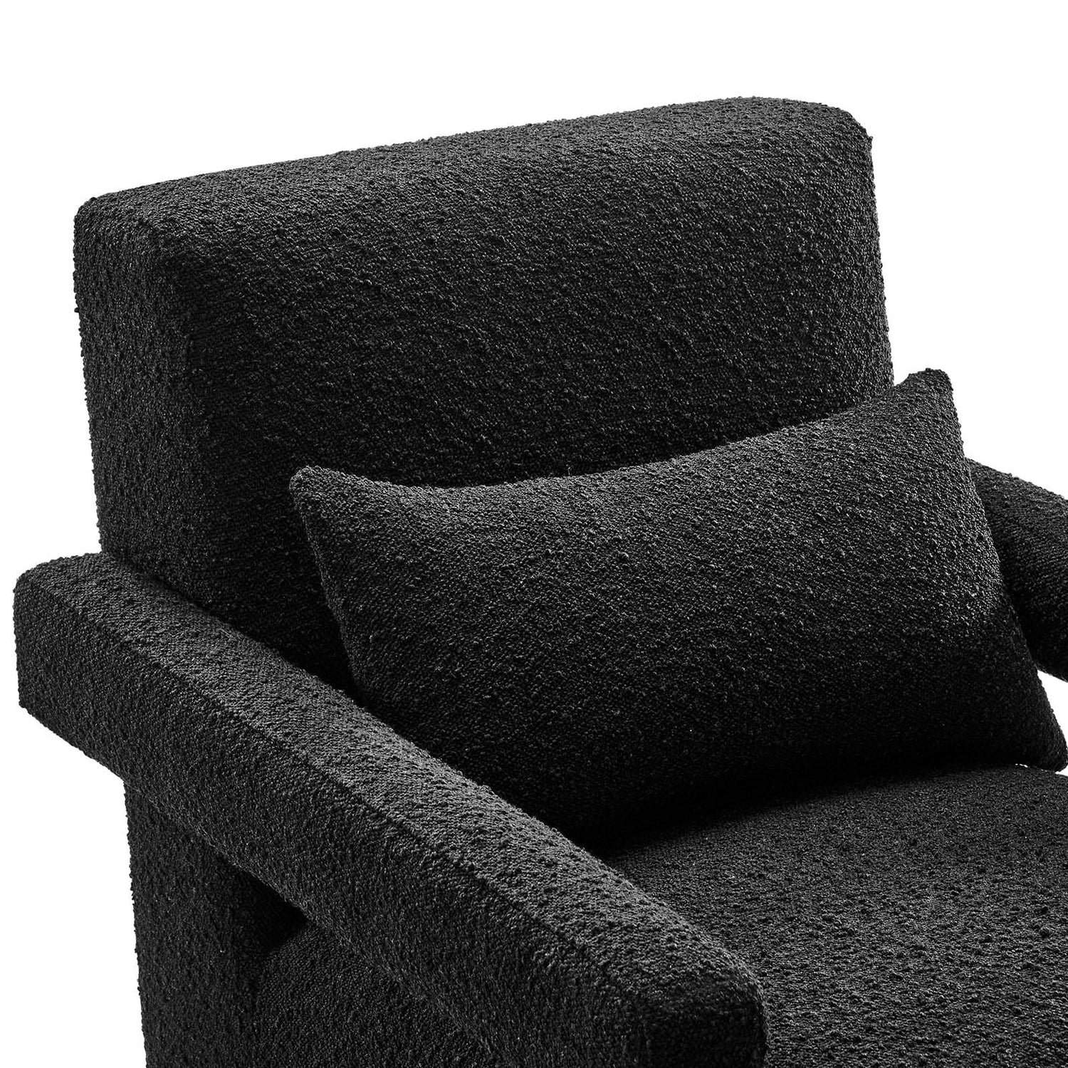 Mirage Boucle Upholstered Armchair By HouseBean