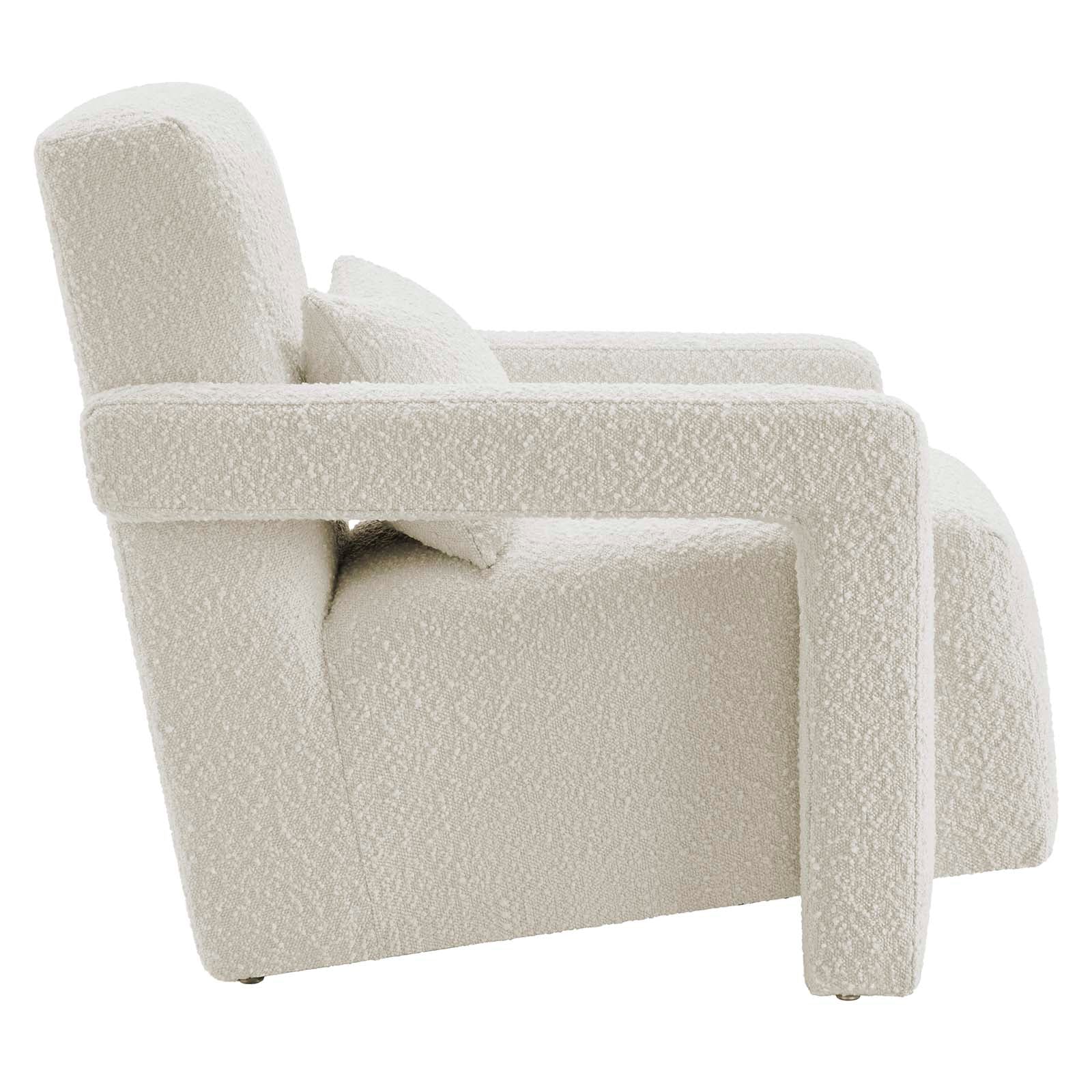 Mirage Boucle Upholstered Armchair By HouseBean