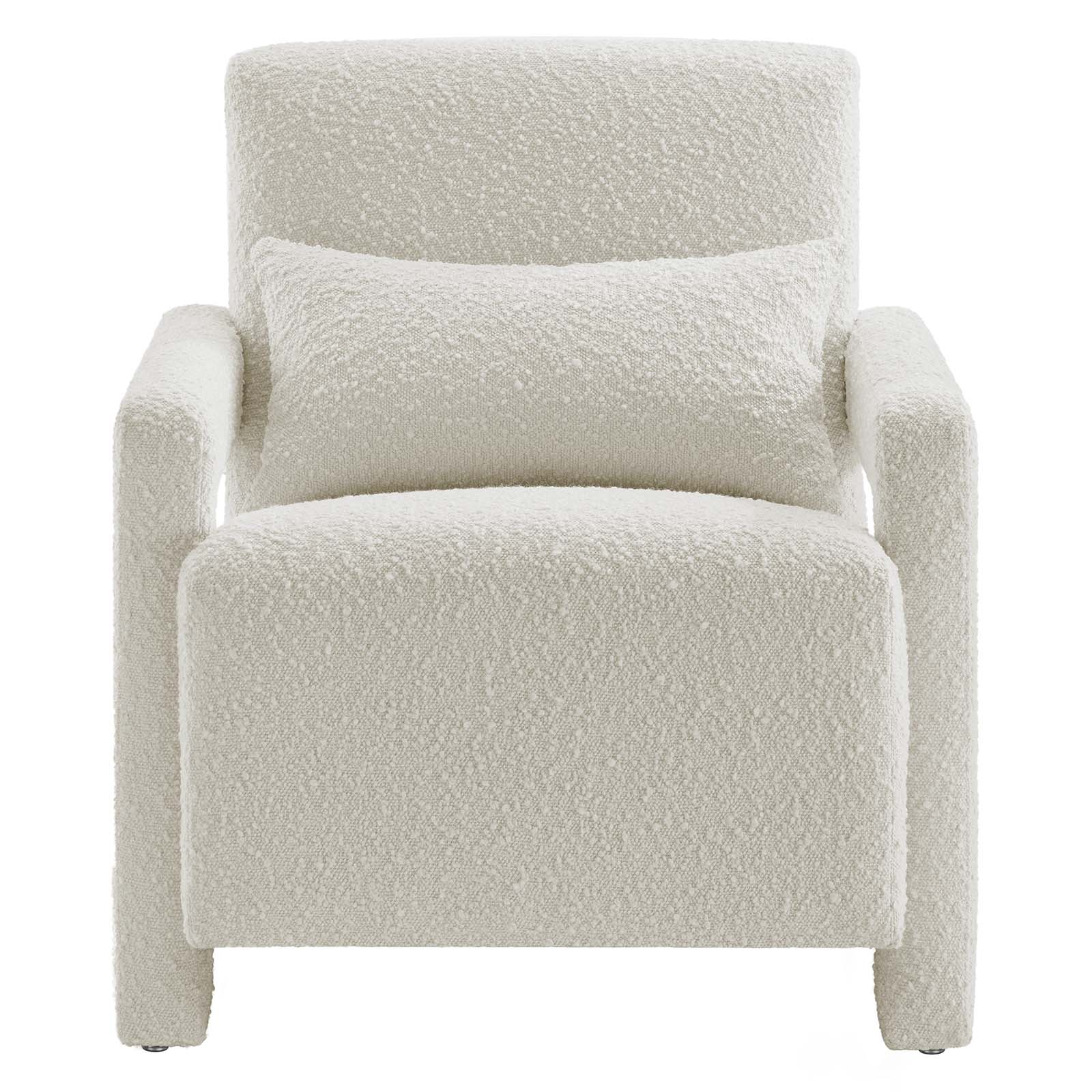 Mirage Boucle Upholstered Armchair By HouseBean