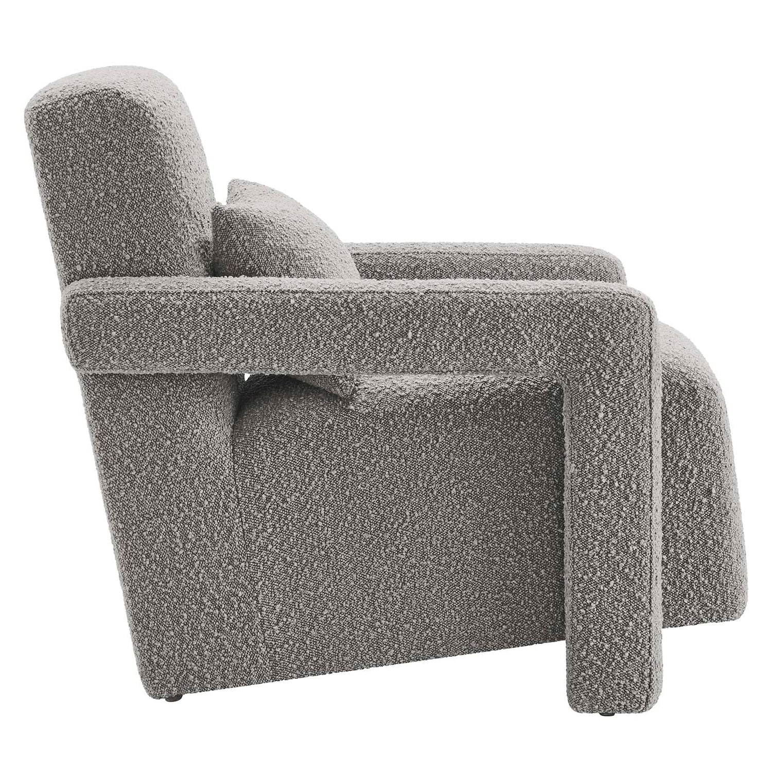 Mirage Boucle Upholstered Armchair By HouseBean