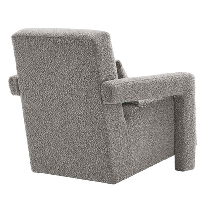 Mirage Boucle Upholstered Armchair By HouseBean