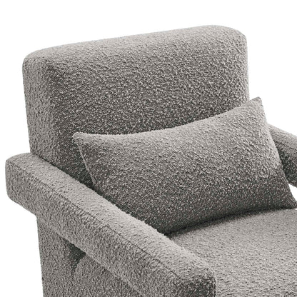 Mirage Boucle Upholstered Armchair By HouseBean