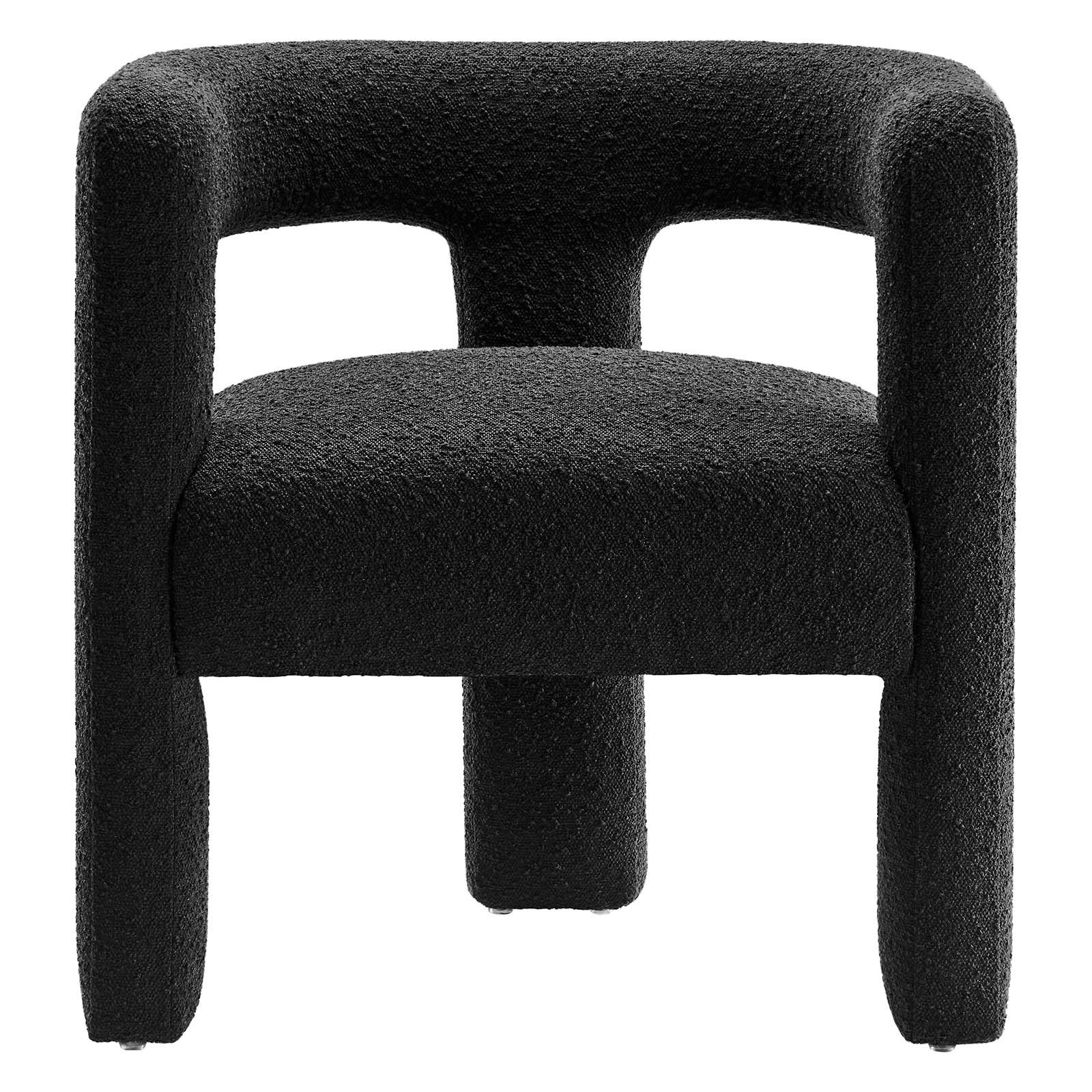 Kayla Boucle Upholstered Armchair By HouseBean