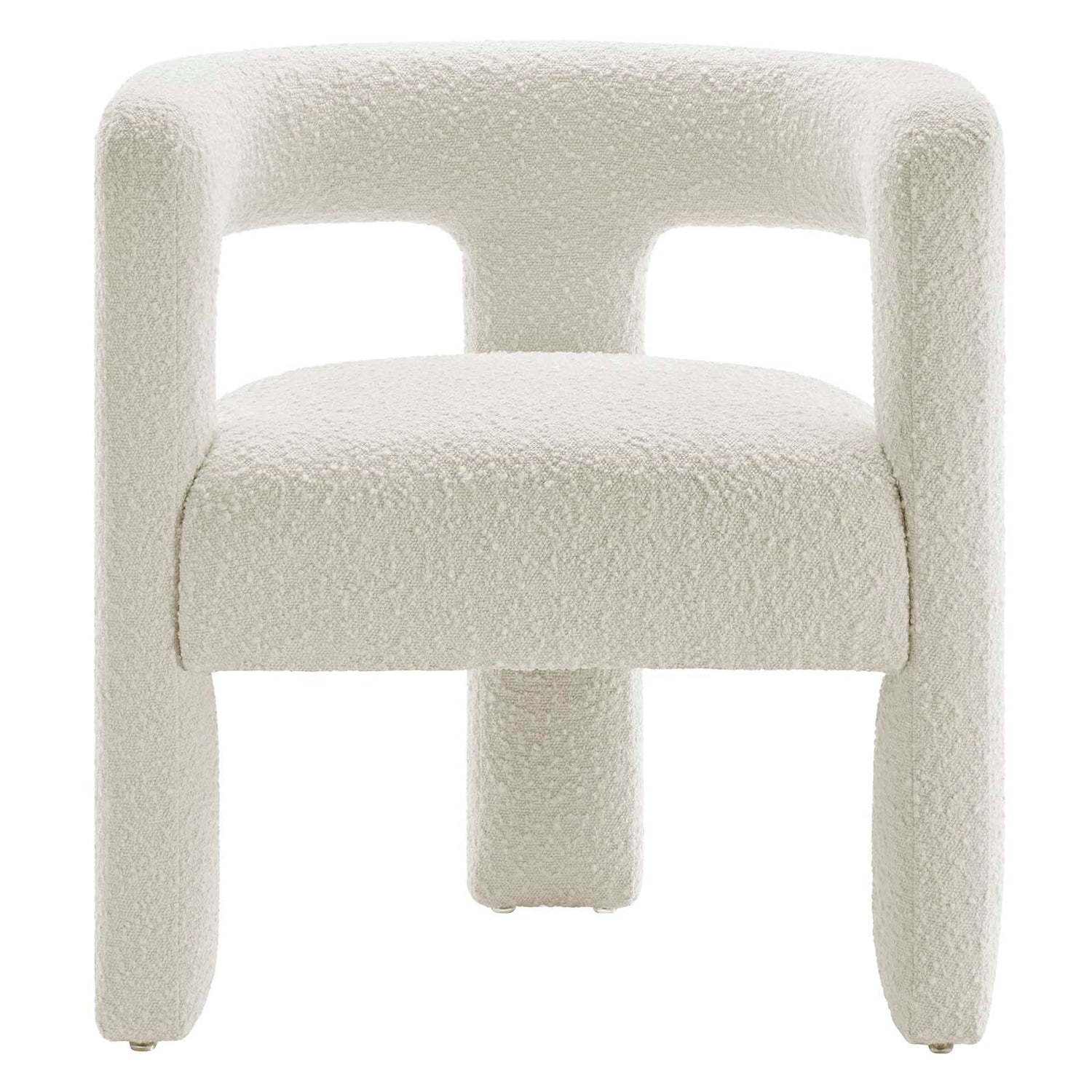 Kayla Boucle Upholstered Armchair By HouseBean