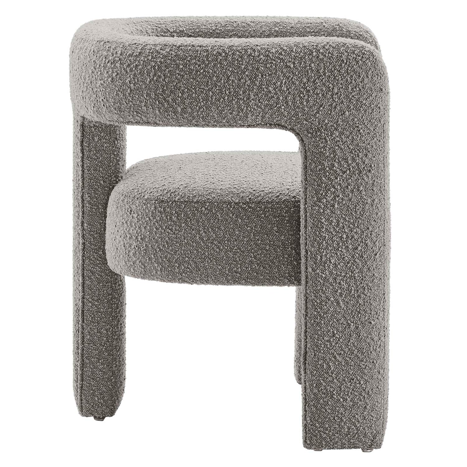 Kayla Boucle Upholstered Armchair By HouseBean