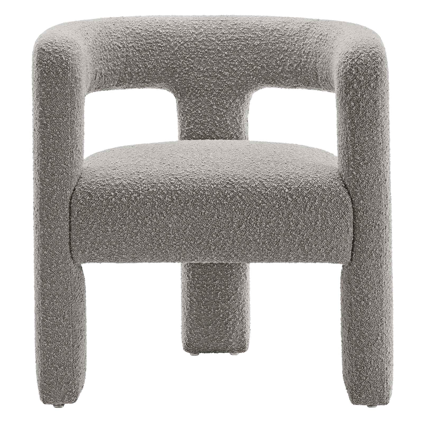 Kayla Boucle Upholstered Armchair By HouseBean