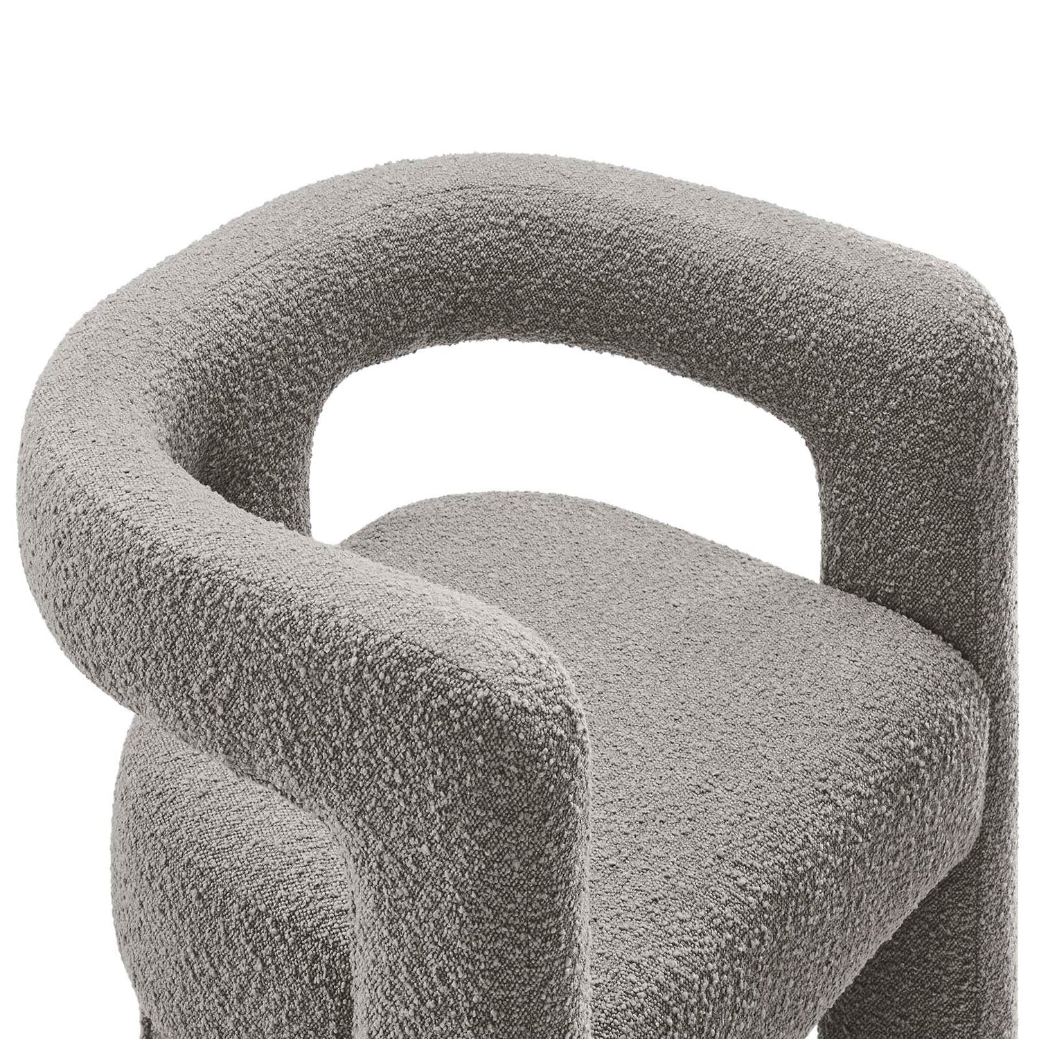 Kayla Boucle Upholstered Armchair By HouseBean