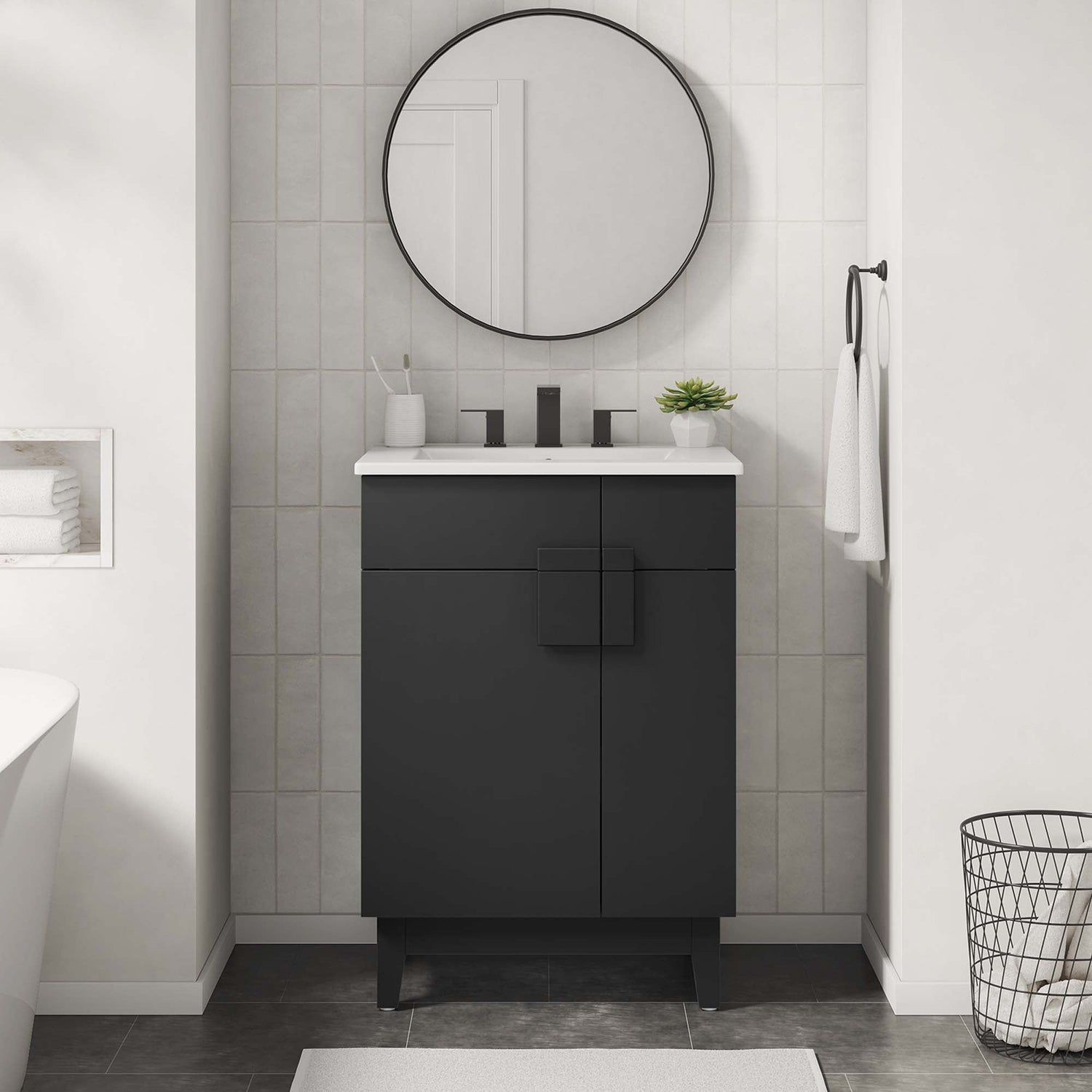 Miles Bathroom Vanity Basin Included by Modway