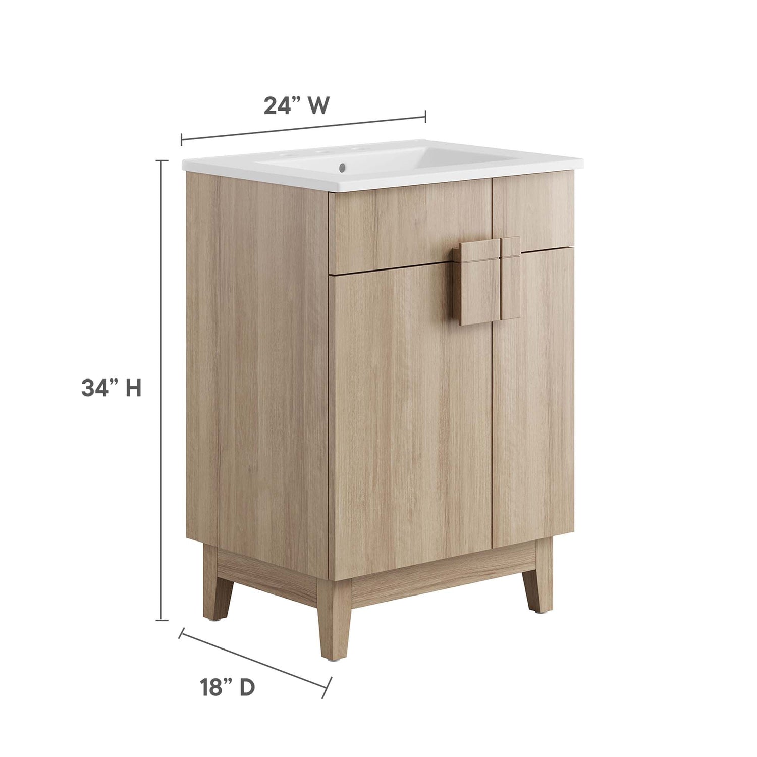 Miles Bathroom Vanity Basin Included by Modway
