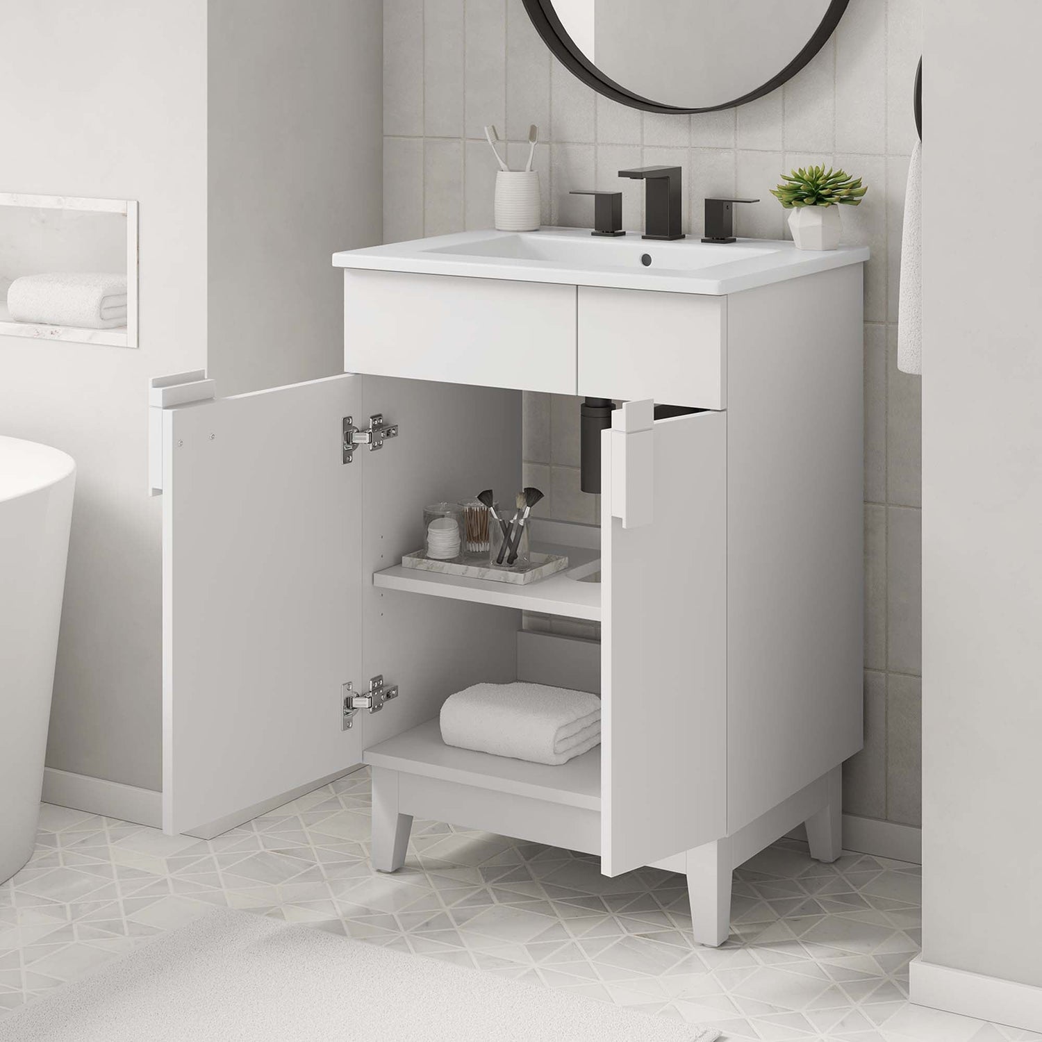 Miles Bathroom Vanity Basin Included by Modway
