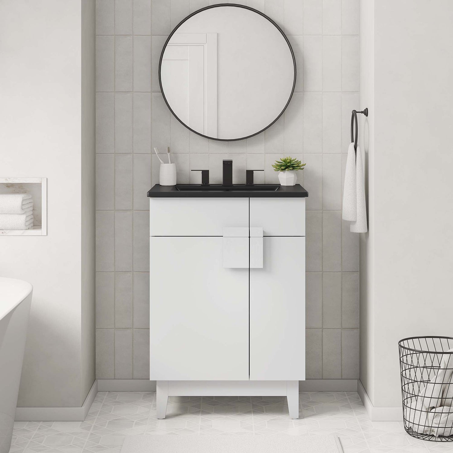 Miles Bathroom Vanity Basin Included by Modway