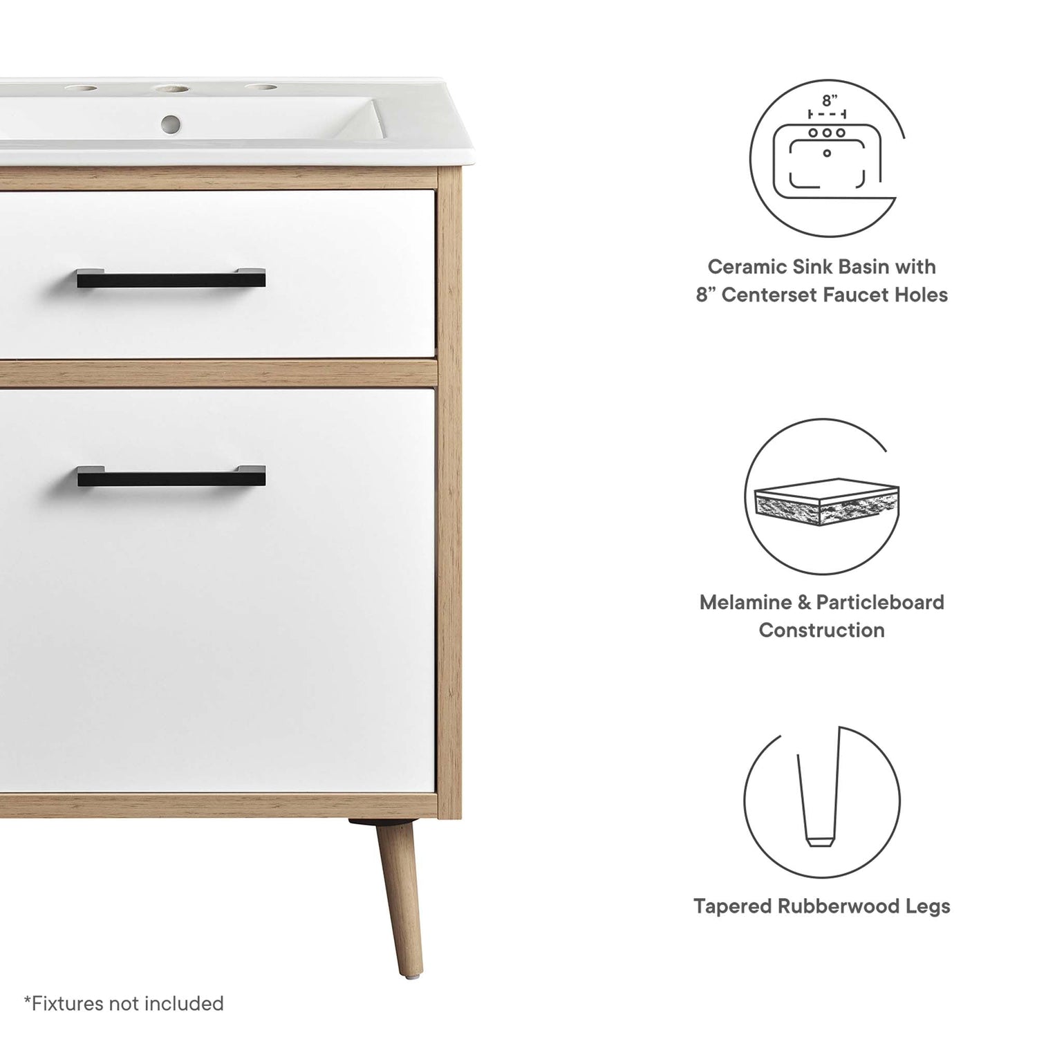 Maverick Bathroom Vanity Basin Included by Modway
