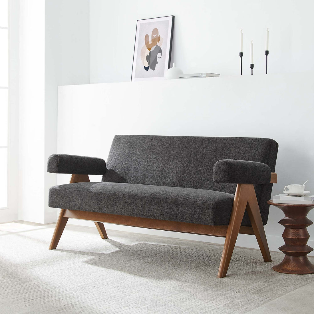 Lyra Fabric Loveseat by Modway