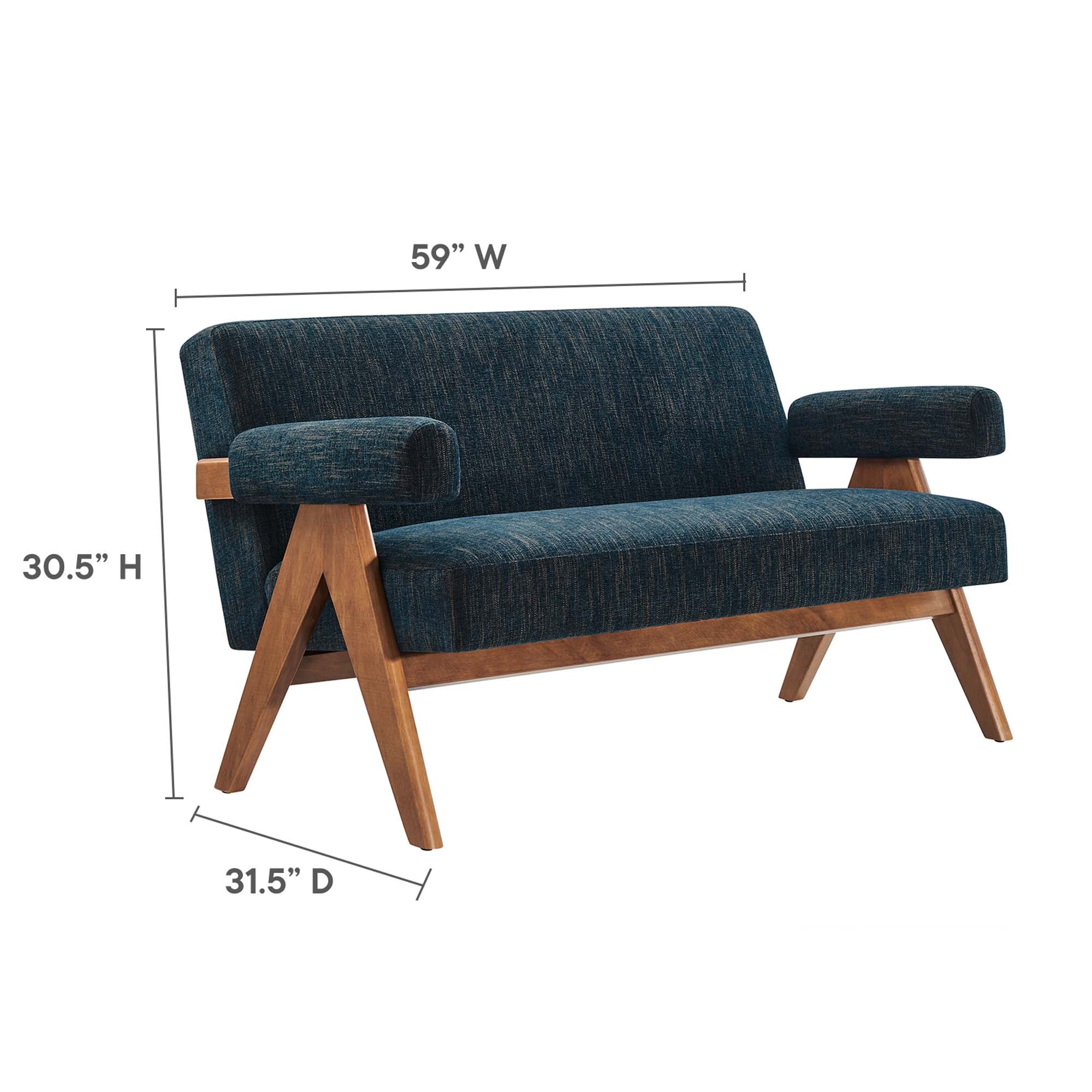 Lyra Fabric Loveseat by Modway