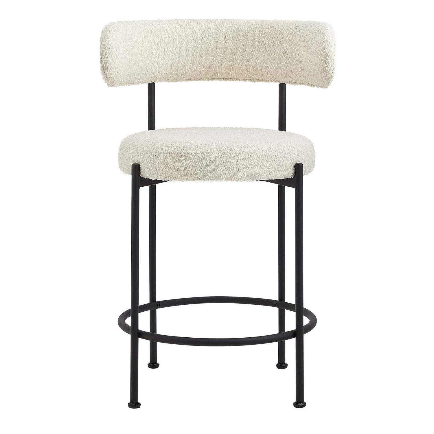 Albie Boucle Fabric Counter Stools - Set of 2 By HouseBean