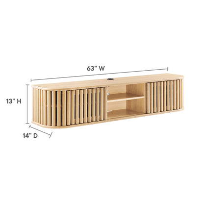 Fortitude 63&quot; Wall-Mounted TV Stand by Modway