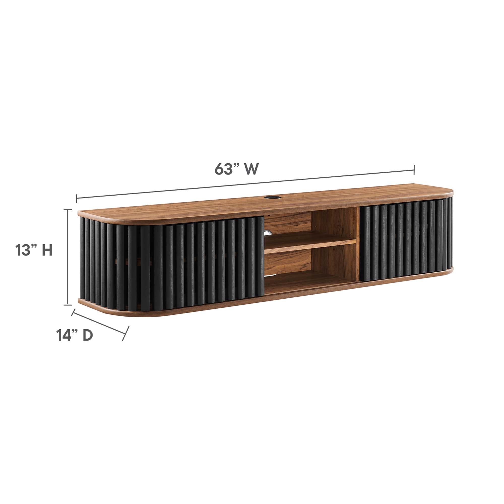 Fortitude 63&quot; Wall-Mounted TV Stand by Modway