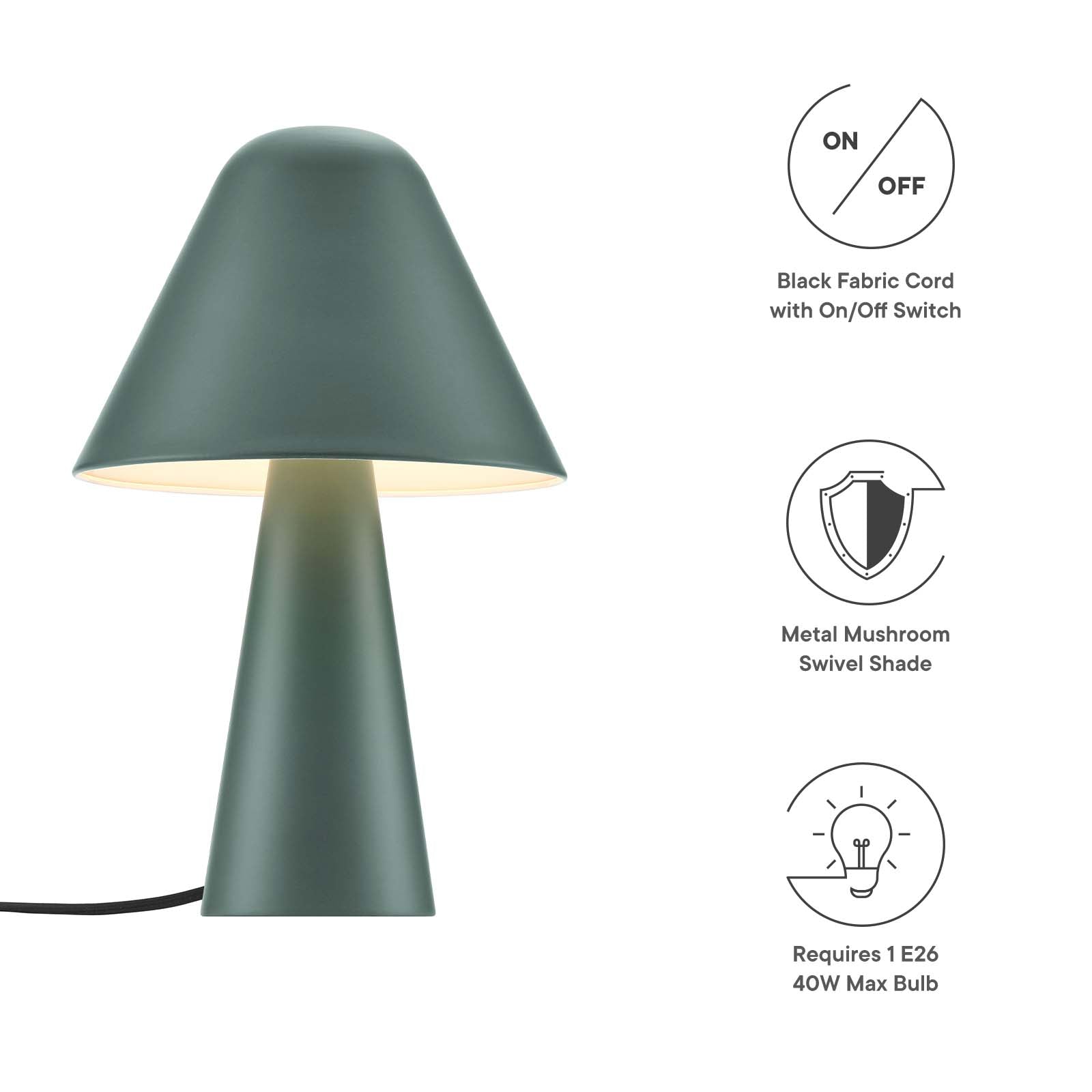 Jovial Metal Mushroom Table Lamp By HouseBean