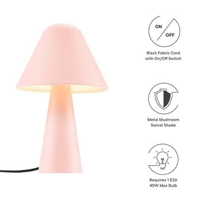 Jovial Metal Mushroom Table Lamp by Modway