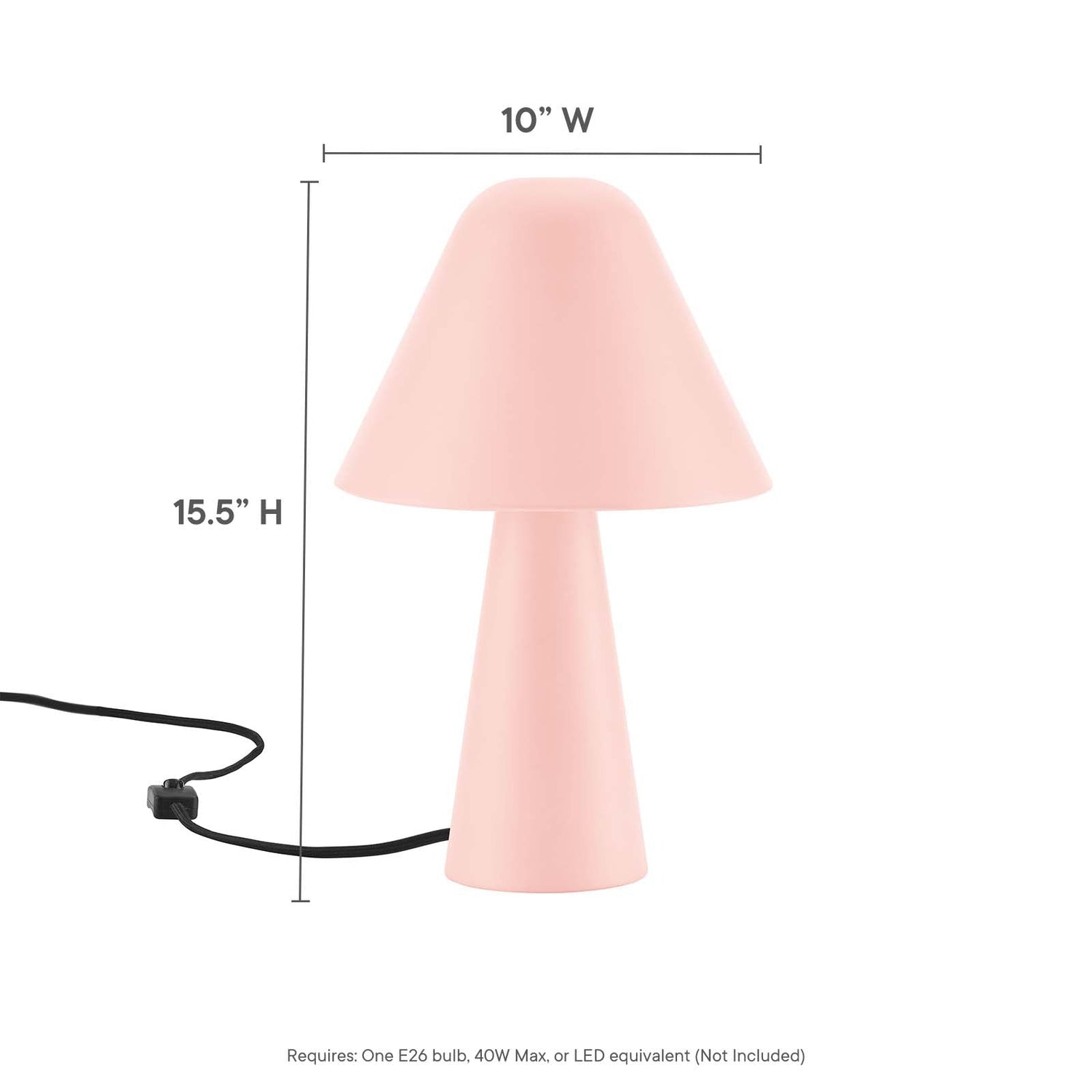 Jovial Metal Mushroom Table Lamp by Modway