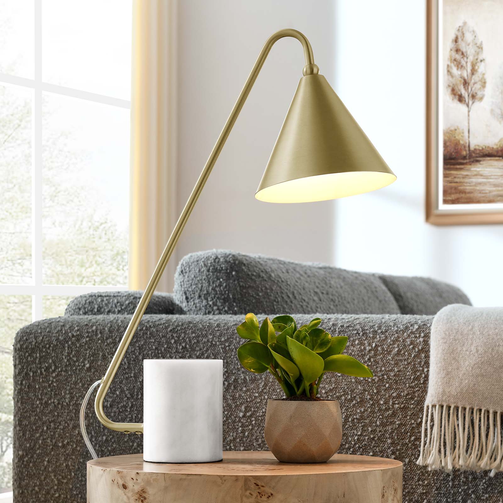 Ayla Marble Base Table Lamp By HouseBean