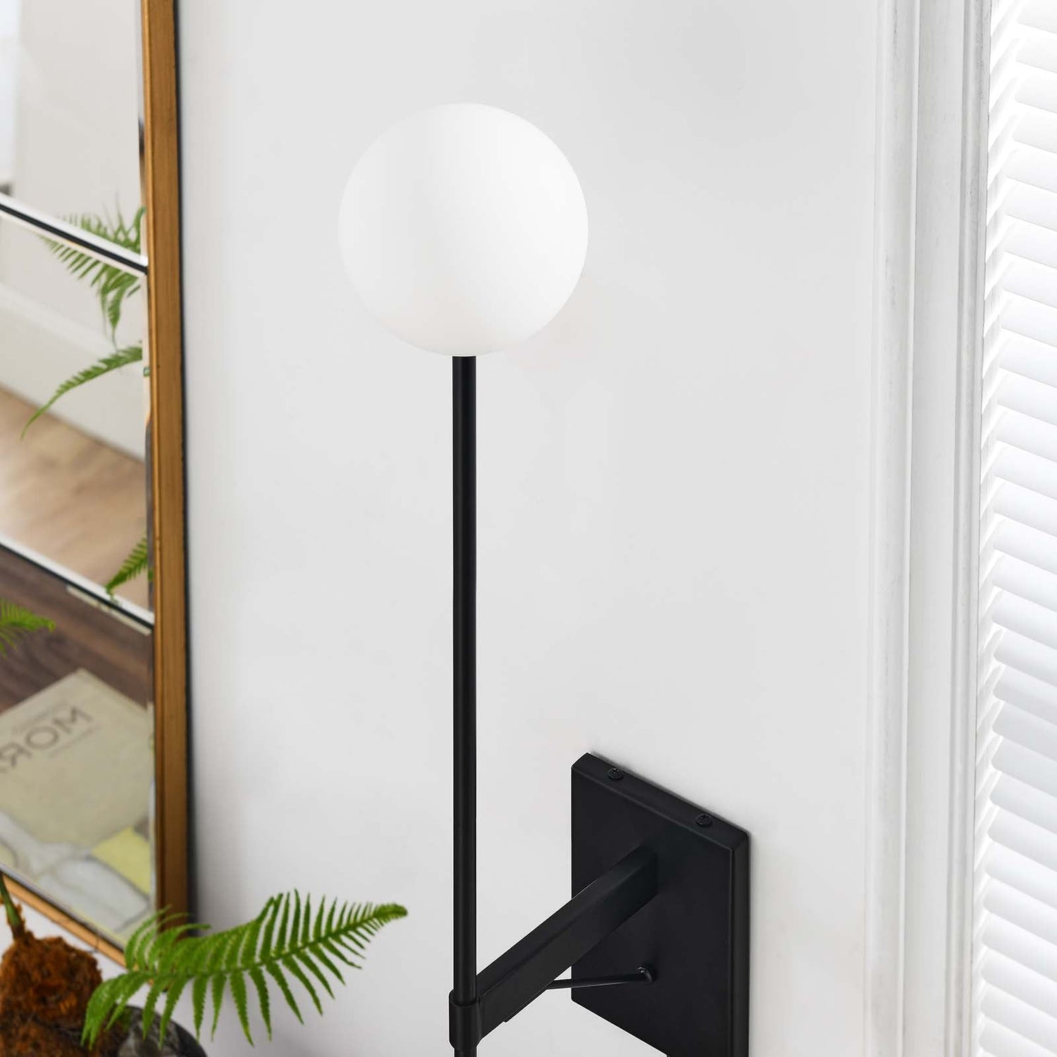 Riva White Globe Wall Sconce By HouseBean