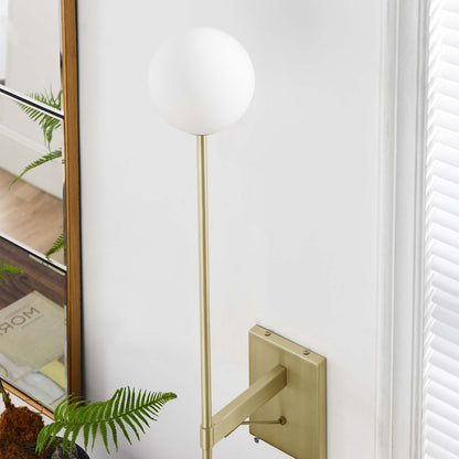 Riva White Globe Wall Sconce By HouseBean