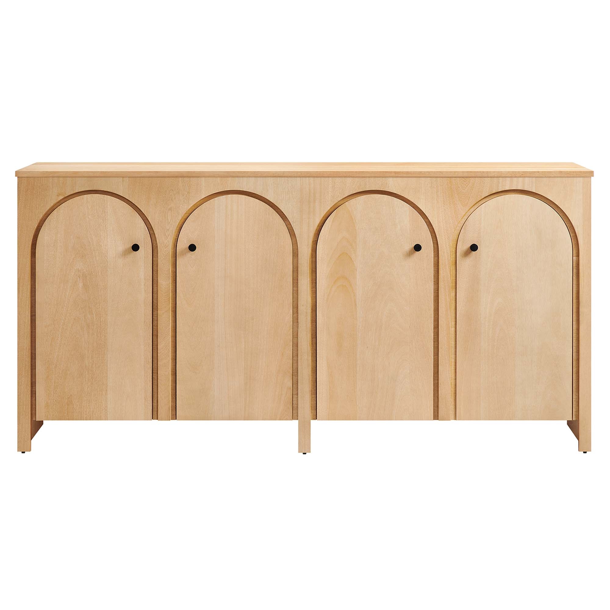 Appia Wood Grain 4-Door Sideboard Storage Cabinet By HouseBean