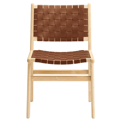 Saoirse Faux Leather Wood Dining Side Chair - Set of 2 by Modway